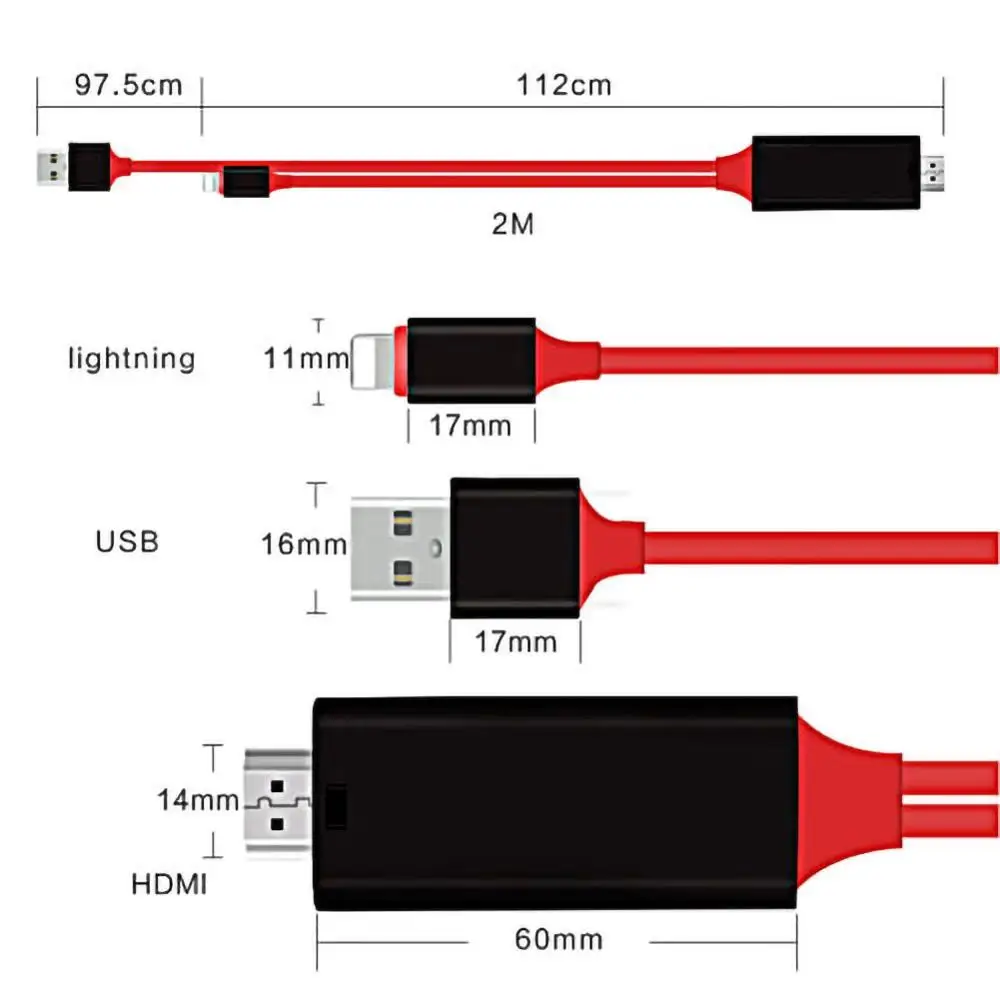 8 контактный HDMI кабель HDTV TV Цифровой AV адаптер USB 1080P смарт конвертер для Apple tv iPhone X