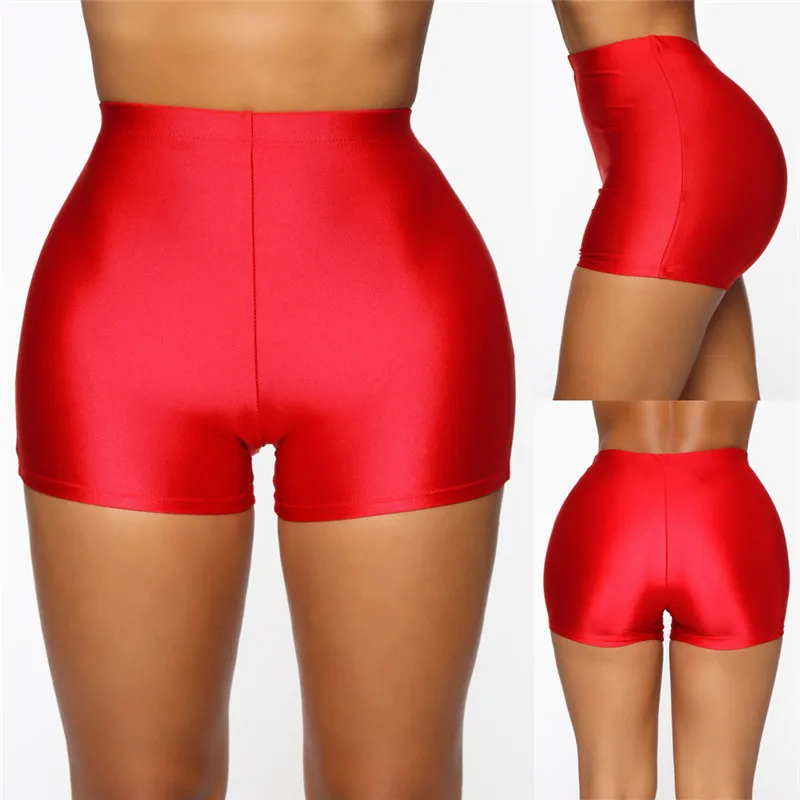 

2019 Hot Women Stretch Fitness Bike Shorts High Waist Bodycon Shorts Sports Soft Leggings Cotton Spandex Workout Yoga Shorts New