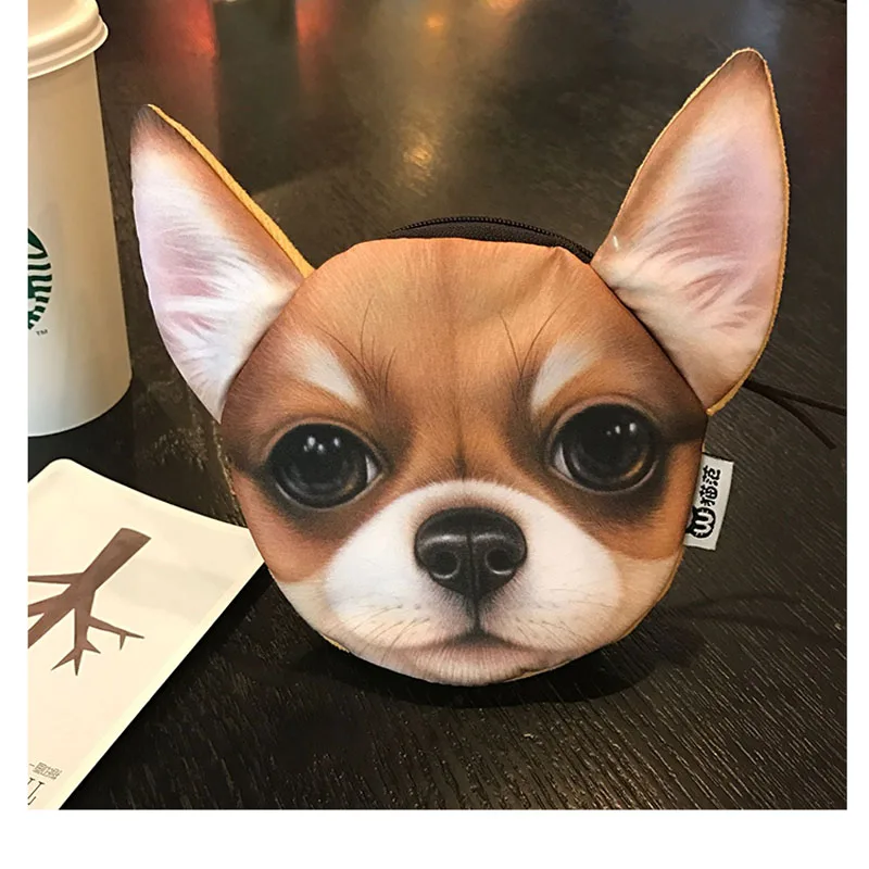 Брелок для ключей Чихуахуа Dachshunds 3D собака сумка монет брелок плюшевый Кошелек