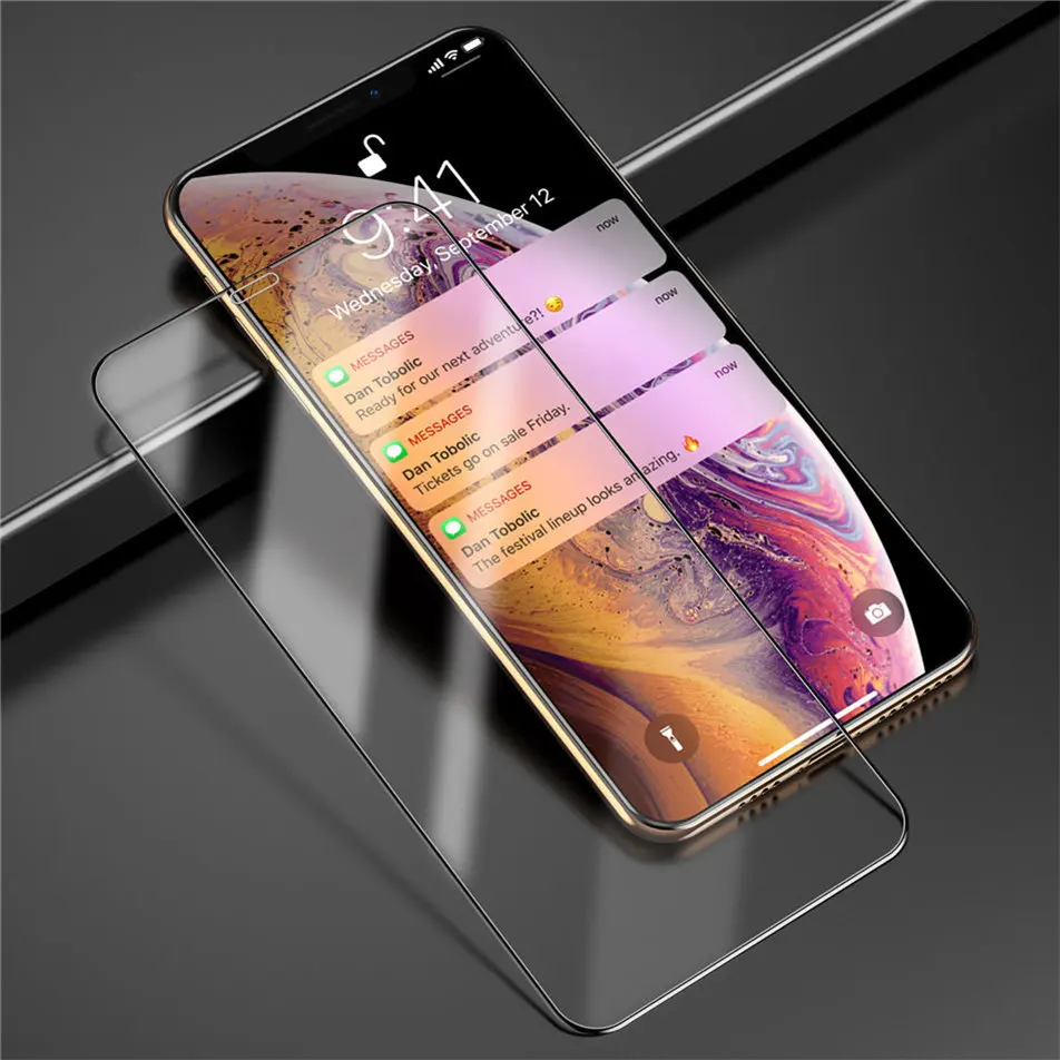Стекло защитное закаленное с полным покрытием 3D для iPhone стекло 12 11 Pro Max mini XR X XS 6 6s 7