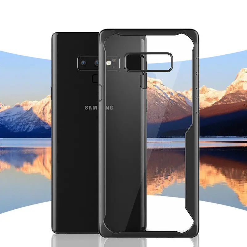 YISHANGOU мягкий силиконовый бампер чехол для samsung Galaxy S10e Примечание 10 8 9 S9 S8 плюс A6 A7 A8 прозрачный твердый пластиковый чехол на заднюю панель