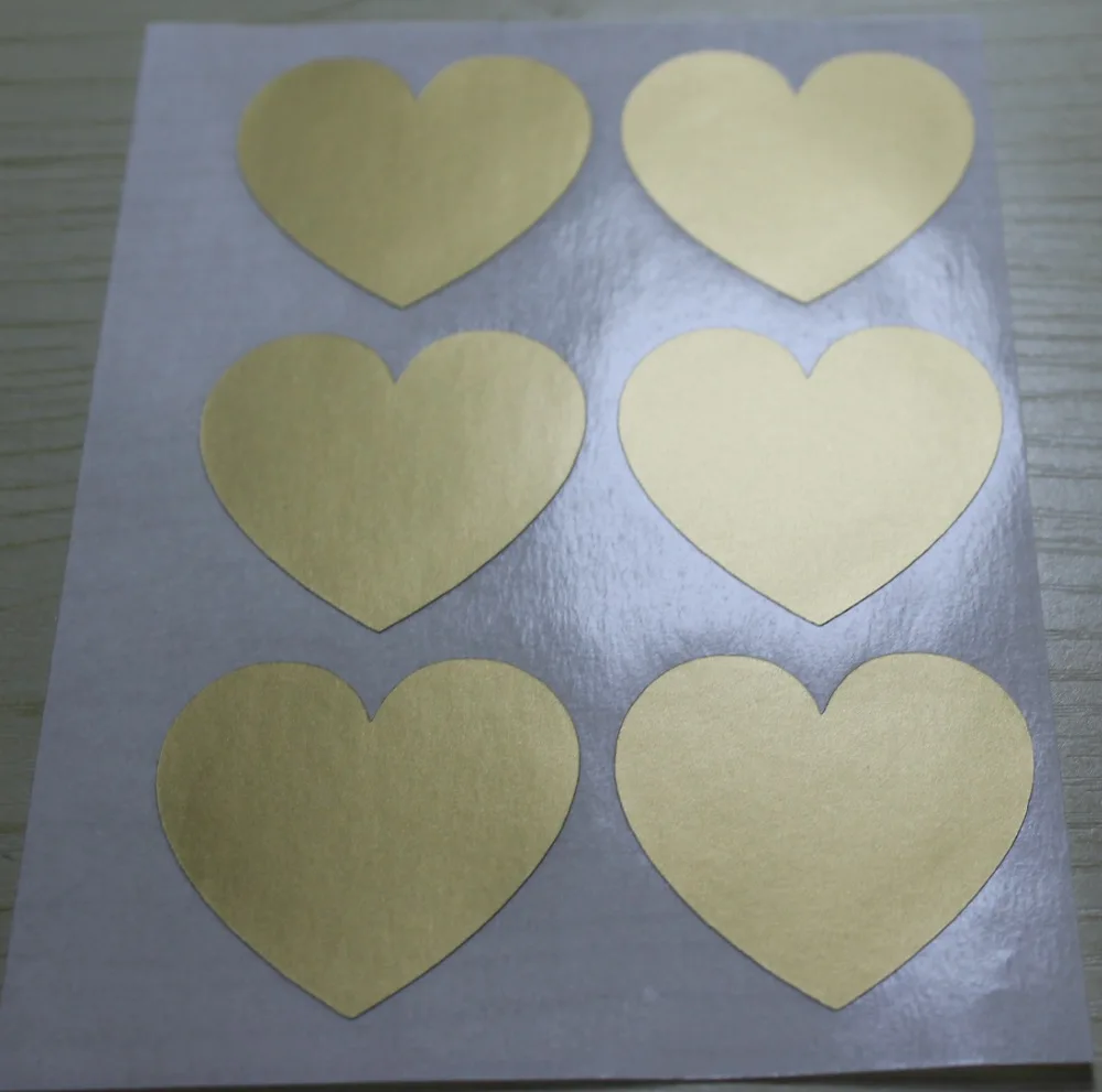 3 8 см металлическая Золотая наклейка в форме сердца | Дом и сад