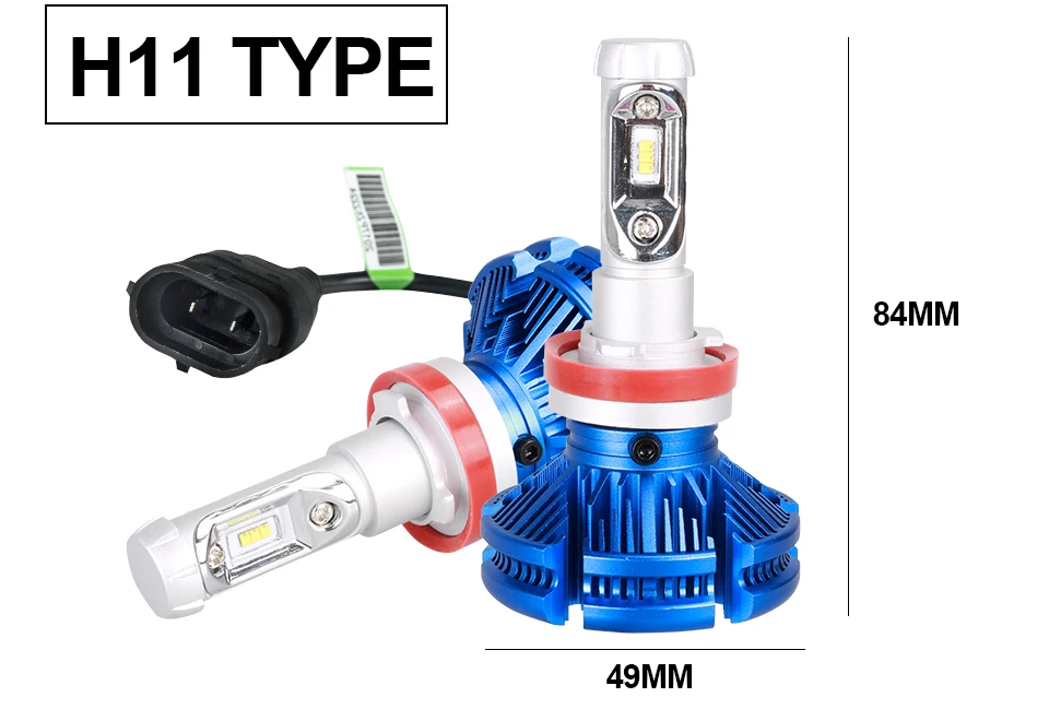 AcooSun H4 H7 H11 H1 зэс светодиодный авто лампы 50 Вт 12000LM/комплект 9005/HB3 9006/HB4 H3 6000Lm Автомобильные фары Противотуманные фары белый 6000K 12V 24V