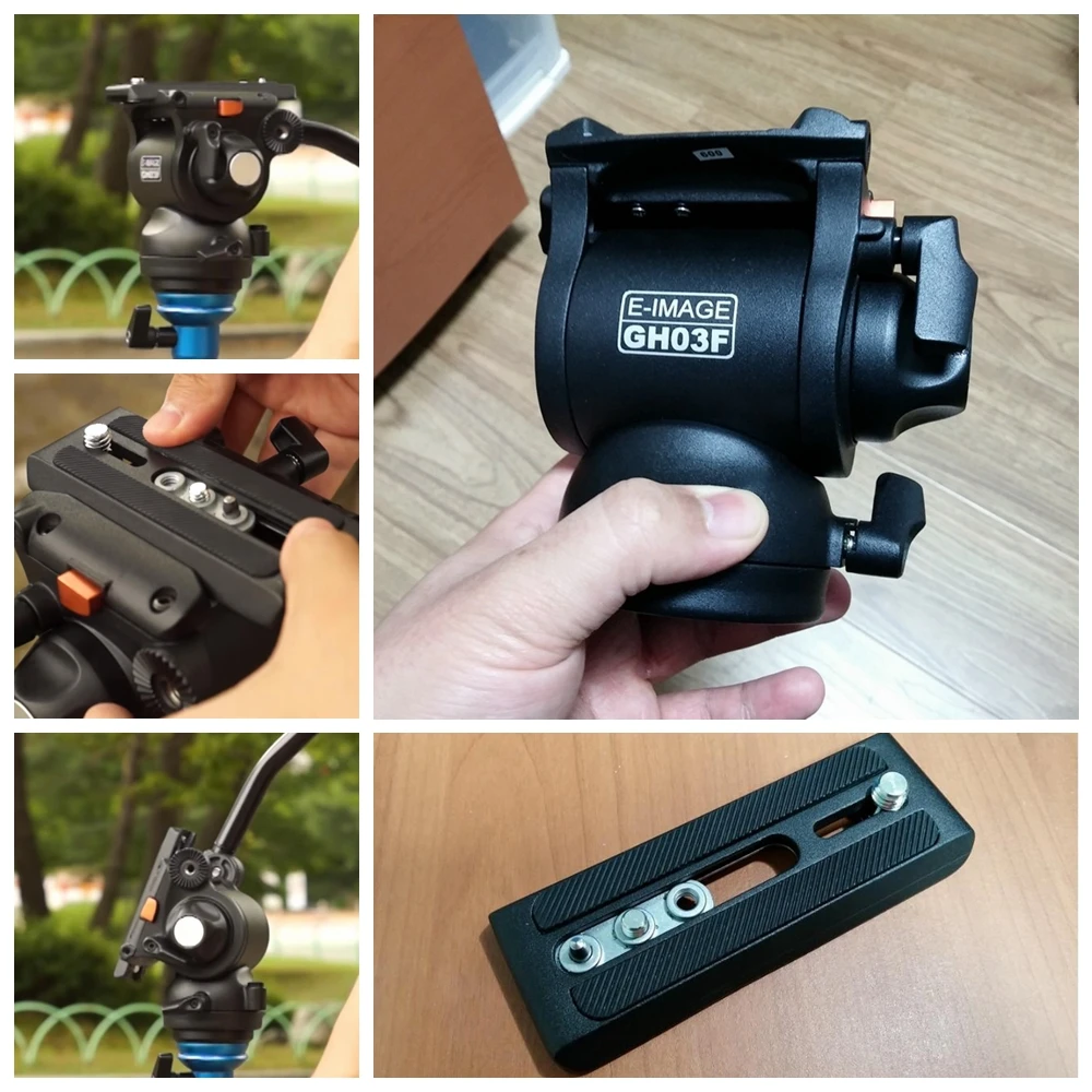 E IMAGE GH03F 5 кг Медведь камера видео фото гидравлическая панорамная головка с