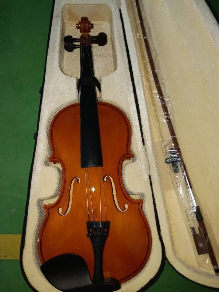 as shown 4/4 полный Размеры натуральный акустическая скрипка Фидель ремесло скрипка с чехлом немой тетива для лука 4-струнный инструмент для beiginner - Цвет: as shown