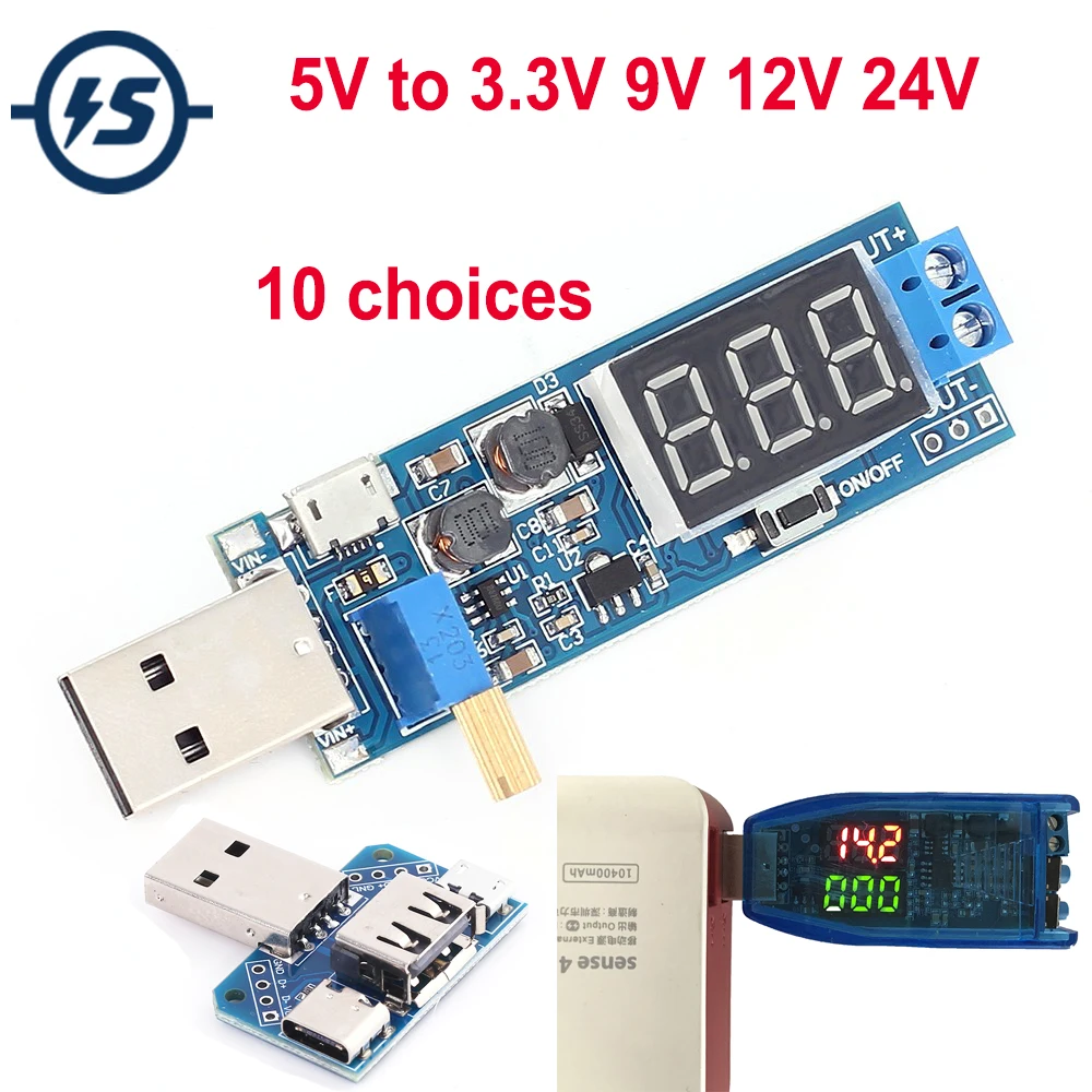 USB повышающий/понижающий преобразователь модуль источника питания с