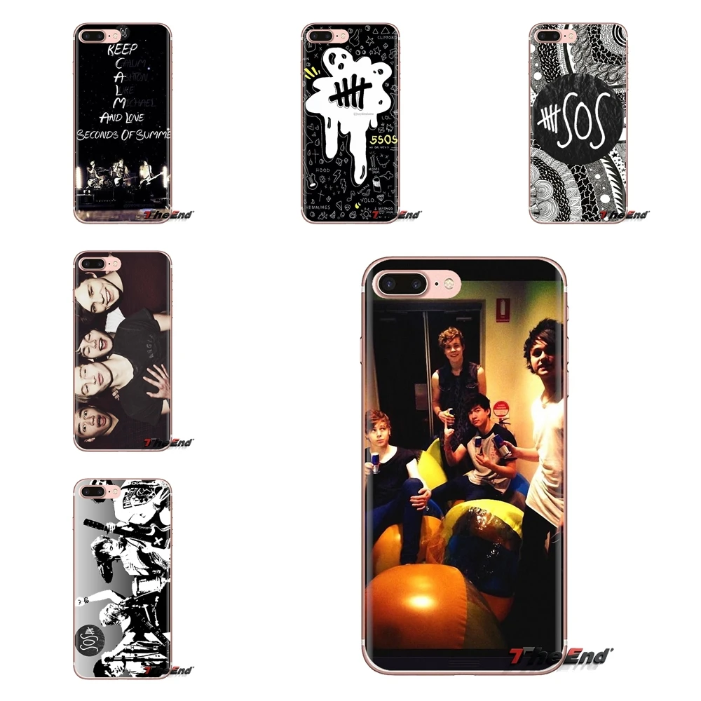 Прозрачный мягкий чехол Чехлы 5SOS 5 SECONDS OF SUMMER для samsung Galaxy S3 S4 S5 мини S6 S7 край S8 S9 S10