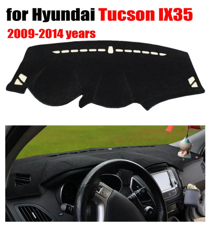 Чехлы для приборной панели автомобиля коврик Hyundai Tucson IX35 2009 2014 левый крышка