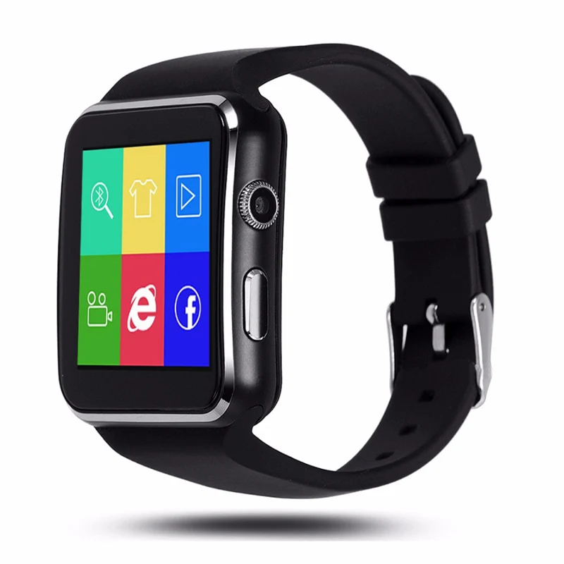 Bluetooth Smart Часы Smartwatch спортивные часы для iPhone с телефона Android Камера FM Поддержка