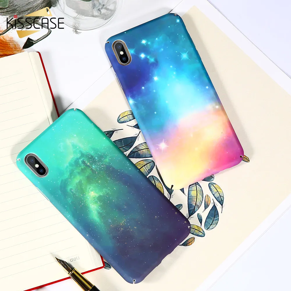 Чехол KISSCASE Matted Starry Luminous для iPhone XR XS MAX X 10 7 Plus 8 чехол с листьями 6 6S 5 5S Fundas |