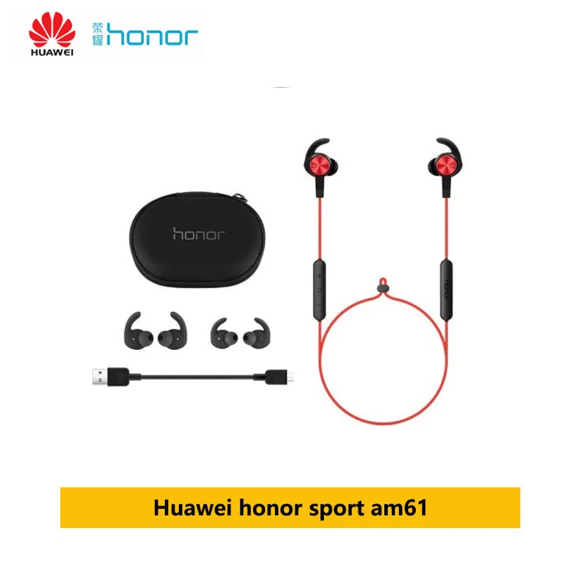 Huawei honor sport Bluetooth am61 беспроводные наушники Honor IPX5 водонепроницаемые BT4.1 с