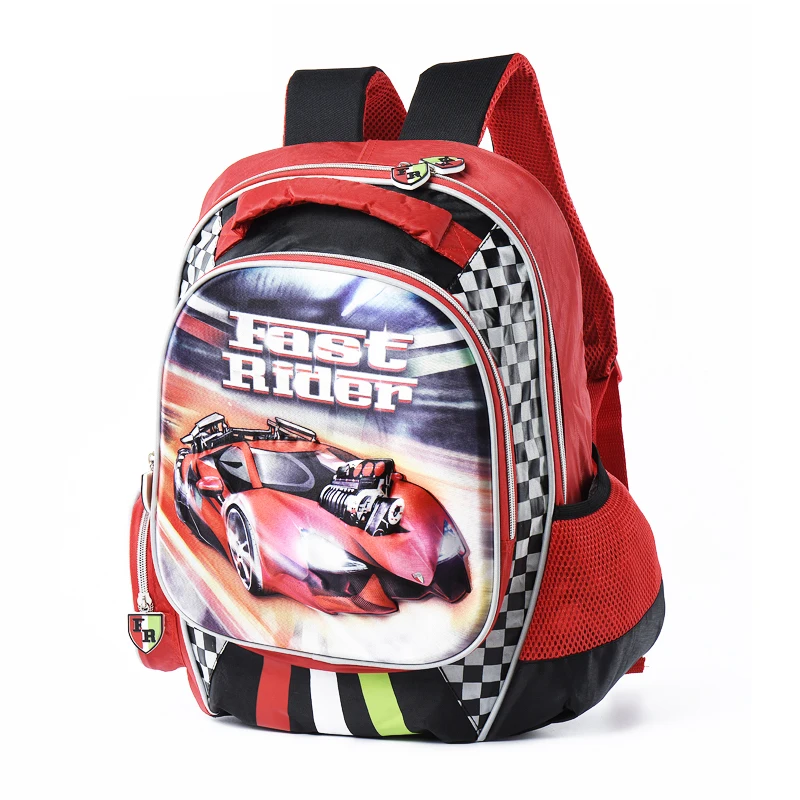 14inch backpack Детский рюкзак с колесами ученик начальной школы Сумка на колесиках для мальчиков 3D мультфильм гоночный автомобиль сумки для книг Mochila Escolares infantil - Цвет: 14inch backpack