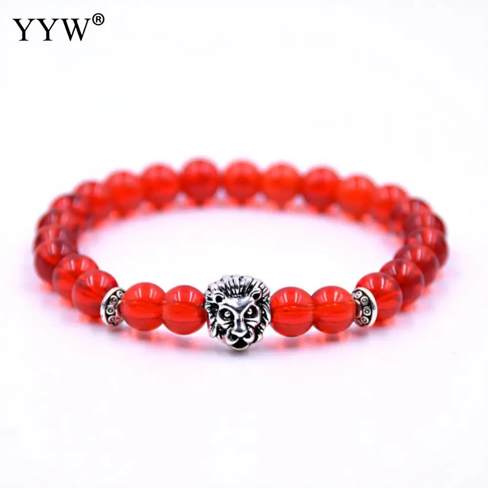 2019 Trendy Gothic Glass Stone Buddha Bracelets Charm Women men Lion Bangle Hombre Fashion Jewelry | Украшения и аксессуары