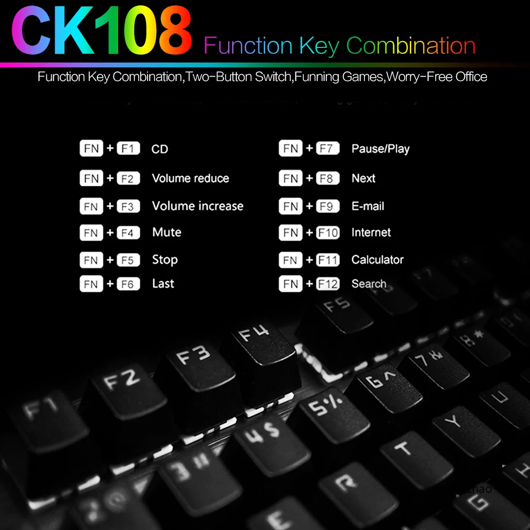 Motospeed CK108 104 ключей реальный RGB светодиодный подсветка анти ореолы игровая