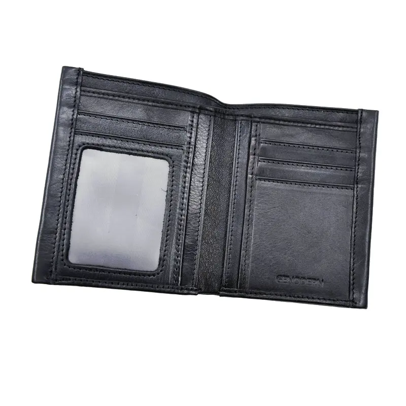 Genodern из натуральной кожи Для мужчин кошельки теплые Бизнес бумажник