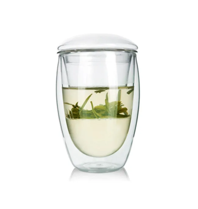 Ручная короткая питейная посуда кружки с двойными стенками стекло для чая