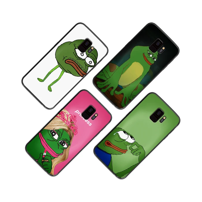 Мем-лягушка pepe для samsung Galaxy A5 A6 A7 A8 A9 плюс M10 M20 M30 мягкий силиконовый черный чехол для телефона