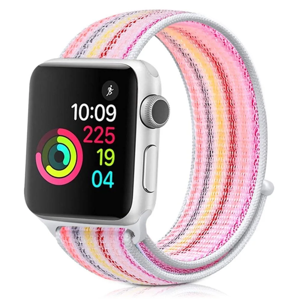 Нейлоновый ремешок для Apple Watch band 42 мм 38 iwatch 4/3 44 40 Спортивная петля часов браслет