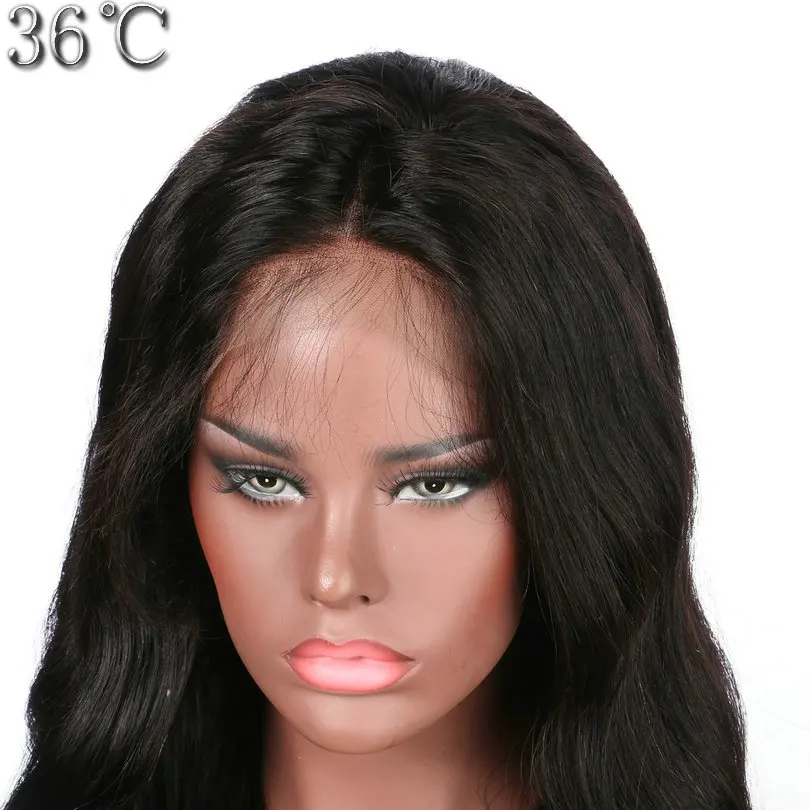 Вода волна человеческих волос парик перуанский Реми натуральный цвет средней