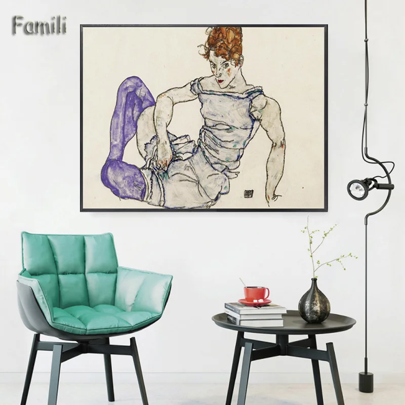 Egon Schiele абстрактная ретро картина маслом желтый город холст художественный Принт плакат картина украшение стены дома фрески/Художественная печать