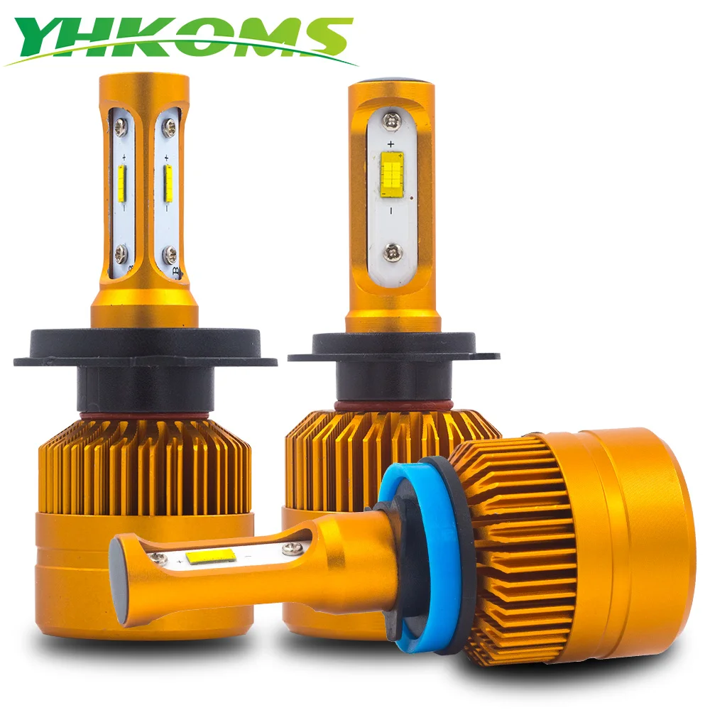Автомобисветильник фары YHKOMS H11 светодиодсветильник Фары H4 H7 H8 H9 9005 HB3 9006 HB4