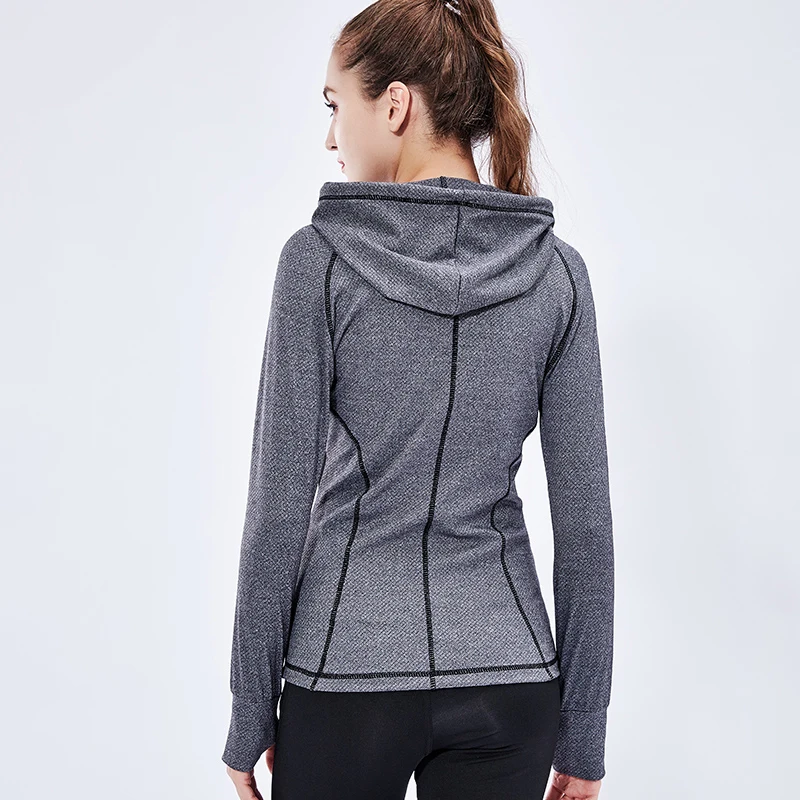 FeelKe Sport Women's Gym Splicing Pullover Zippered Hoodie | Женская одежда
