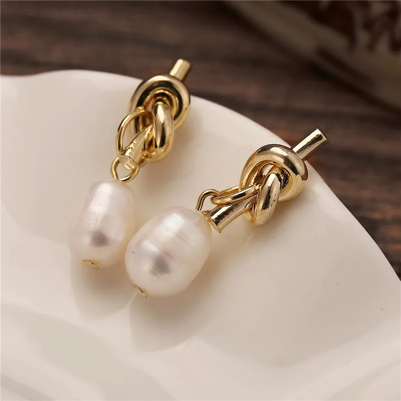 17MILE 6 Style Geometric Pearl Dangle Earrings For Women 2018 Brincos Metal Long Drop Earring Gold Fashion Jewelry Accesorios | Украшения и