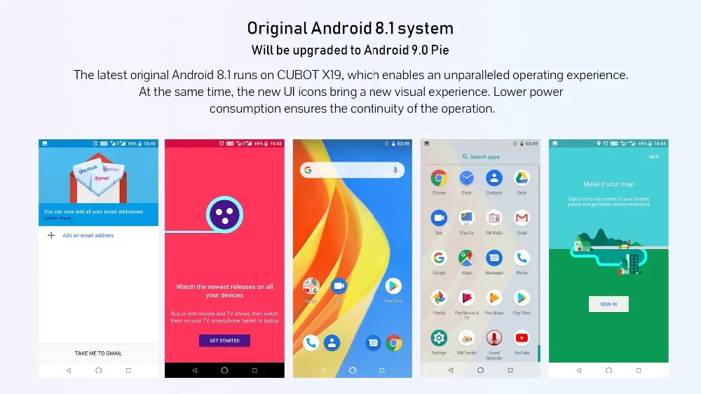 Cubot X19 смартфон Helio P23 Восьмиядерный 5,9" 2160*1080 FHD+ дисплей 4000 мАч 4 Гб+ 64 Гб Face ID type-C сумеречный градиент цвета Телефон