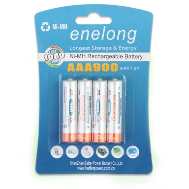 

A Pack of 4pcs Enelong 1.2V 900mAh AAA Batteries NI-MH Rechargeable Battery for Camera TV Remote Car Toys etc...