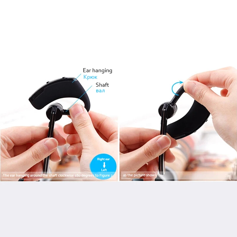Беспроводной Наушники С микрофоном Ушные крючки стерео bluetooth наушники гарнитура