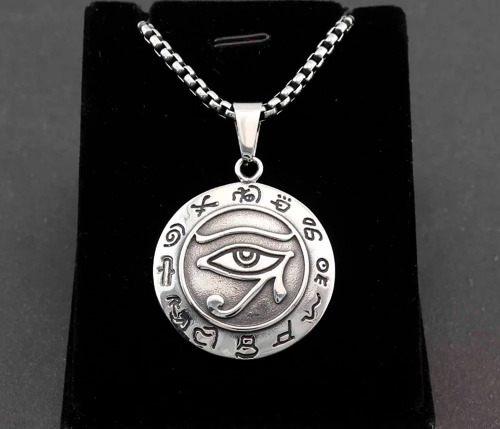 Мужская подвеска с египетским глазом зодиака египетская Медаль + цепочка|medal