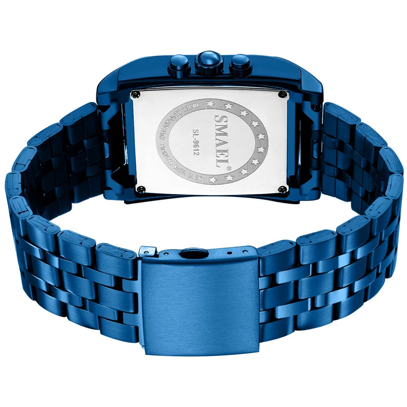 Часы SMAEL Мужские кварцевые деловые из натуральной нержавеющей стали с
