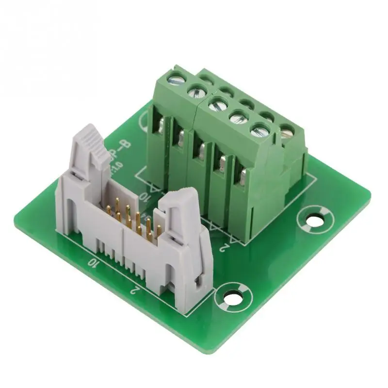 IDC10P 10Pin Male Header Board Terminal Block Connector PLC Interface with Bracket | Обустройство дома