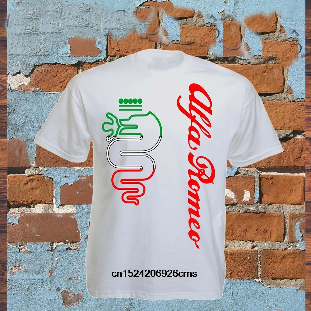 Забавная Мужская футболка белая футболки черная ALFA ROMEO Авто автомобиль|Мужские