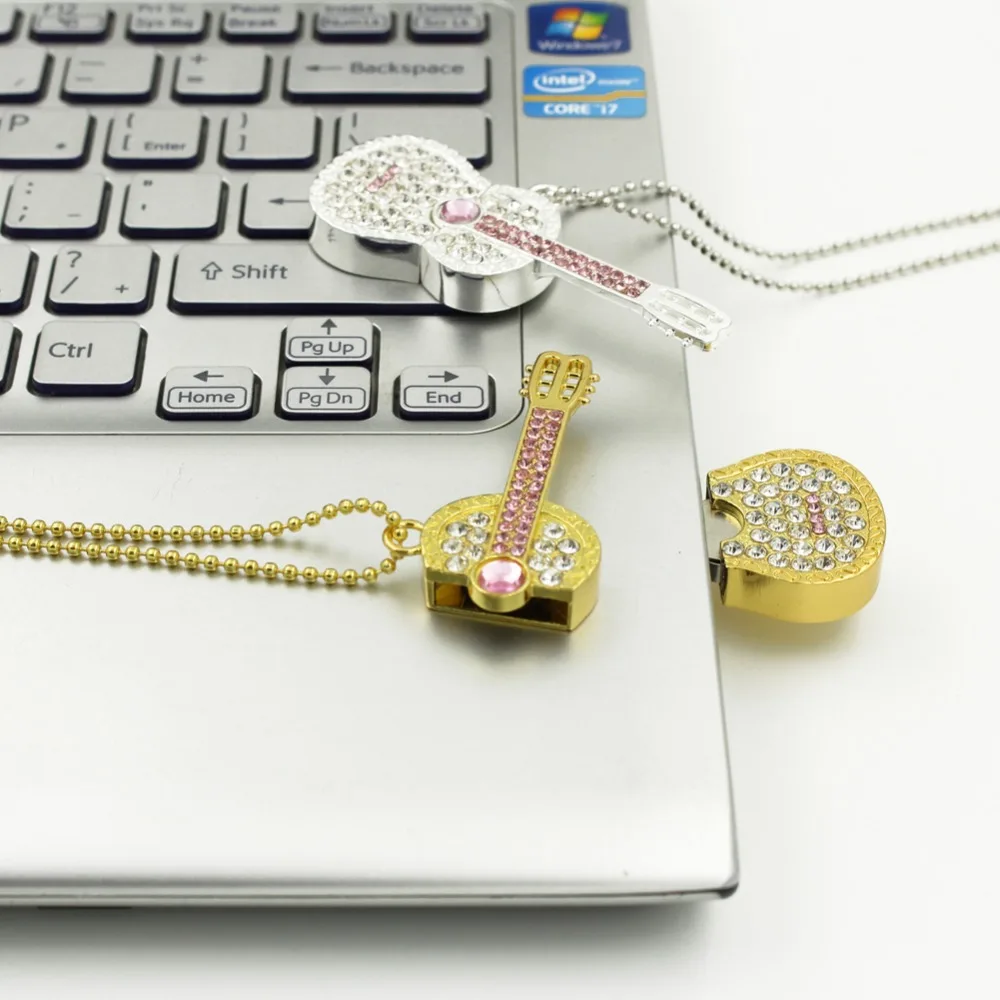 Цветной алмазный USB флеш накопитель 8 ГБ 16 32 Флешка U диск Золотая Серебряная