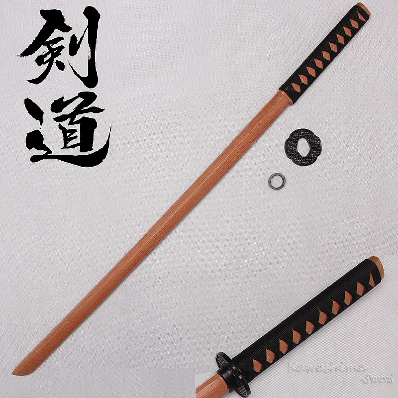 Деревянные мечи Bokken Katana Kendo самурайский учебный меч декоративный косплей 100 см/39 37