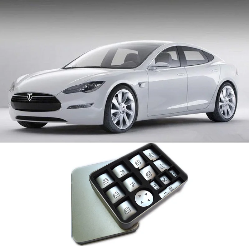 Окна Переключатель Кнопки Крышка Стикер Жемчужина Подходит для Tesla Model S