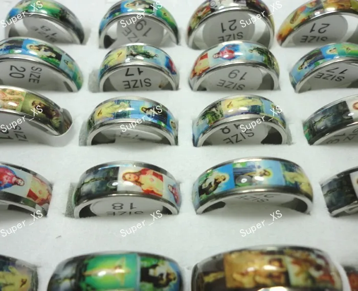 Кольцо из нержавеющей стали для женщин и мужчин 30 шт./лот эмалированное кольцо с