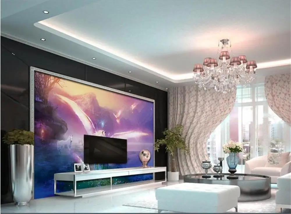 3D wallpaper/custom photo wall paper/Romantic tianma mural painting/mural/TV/sofa/Bedroom/KTV/Hotel/living room/Children room |