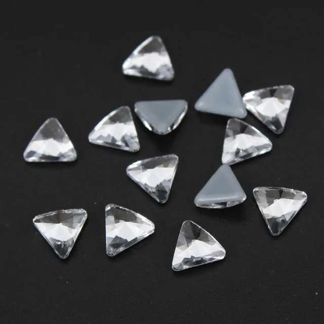 Triangle 5mm Новинка! AAA Класс высокого качества с украшением в виде кристаллов прозрачные 30/100 шт. 30 форма не требующей горячей фиксации/клея на Стразы для ногтей, одежды - Цвет: Triangle 5mm