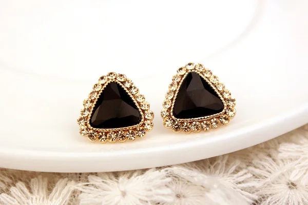 Женские серьги шпильки с кристаллами 3 цвета|fashion stud earrings|stud earringsstud earrings for women |