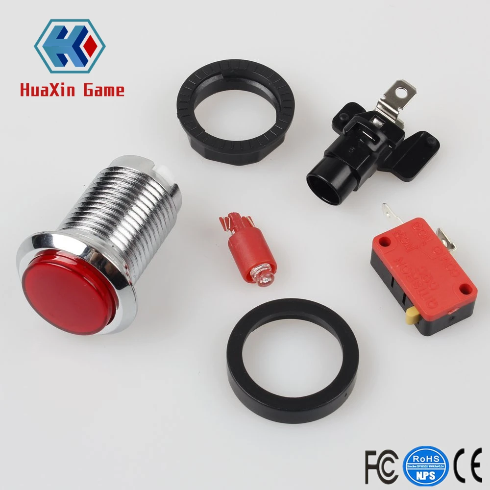 Аркады DIY Kit USB энкодера джойстик + хромирование светодиодный Кнопка с подсветкой 1