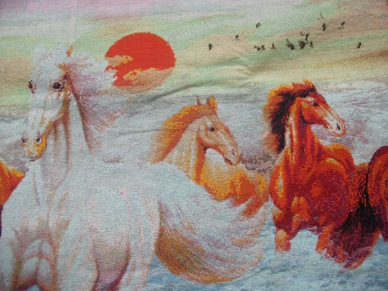 Новый готовый набор для вышивки крестиком с лошадью без рамки TC19 Бесплатная