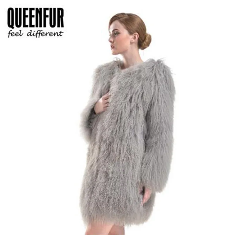 Королева Мех животных зимние реальная Монголии Овец Пальто для будущих мам Для