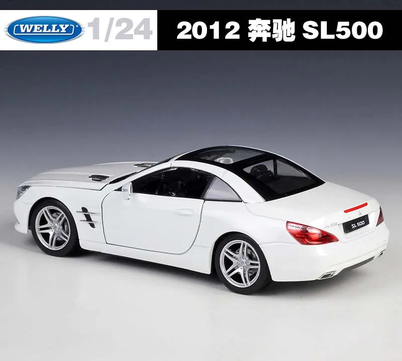 WELLY литье под давлением 1:24 Высокая Имитация классический автомобиль 2012 Benz SL500 модель автомобиля из металлического сплава игрушки для детей подарок игрушка автомобиль коллекция