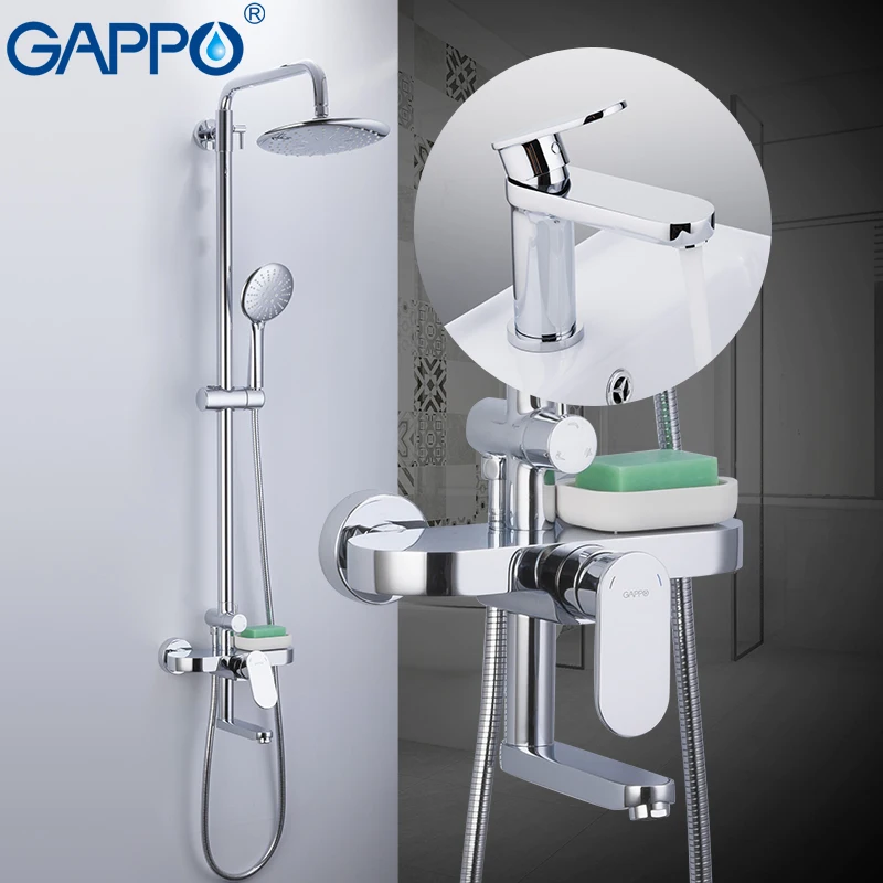Смеситель для ванны GAPPO s латунный хромированный кран воды крепление на раковину
