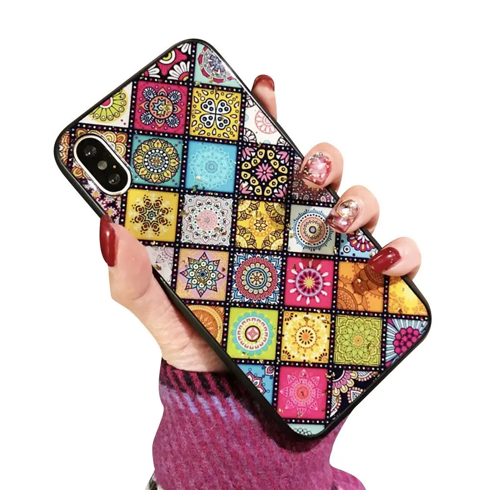 Разноцветный чехол для iphone 8 Plus X Xs XR Max iPhone 7 6s 6 Стильный с эпоксидной смолой |