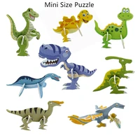 24pcs dinosaur party gift mini 3d dinosaur puzzle jungle party favor cute giveaway kids happy birthday party supply souvenir