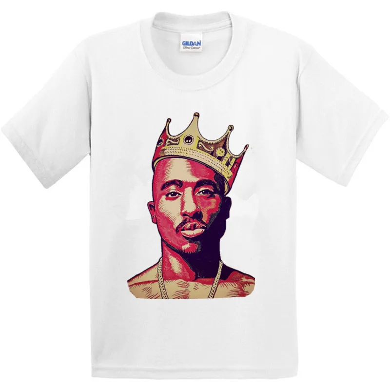 Детская футболка в стиле хип-хоп с принтом Swag King 100% хлопок для мальчиков и девочек