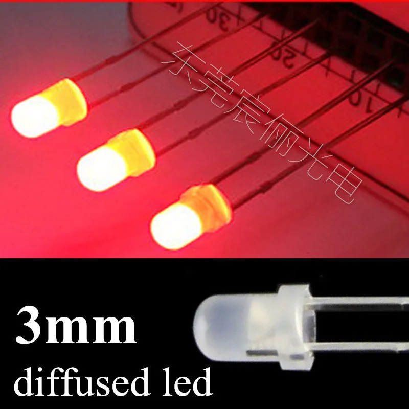 RGB изменение цвета 3 мм круглый dip led рассеянный автоматическая вспышка привело